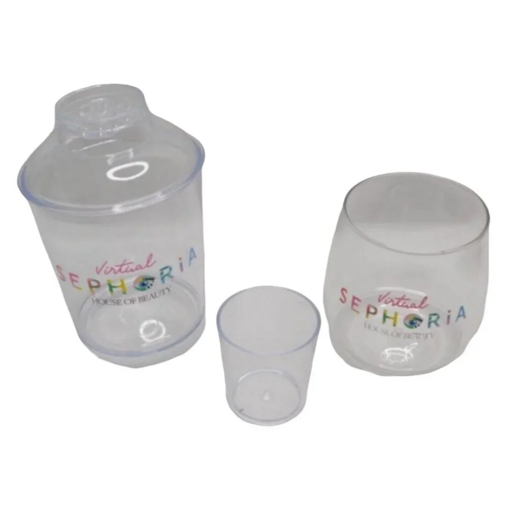 Sephora Sephoria House of Beauty Acrylic Cocktail Shaker and Wine Glass